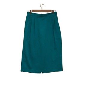 Essentials by Worthington Womens Size 12 Pencil Skirt USA Teal SKIRT RN 45361